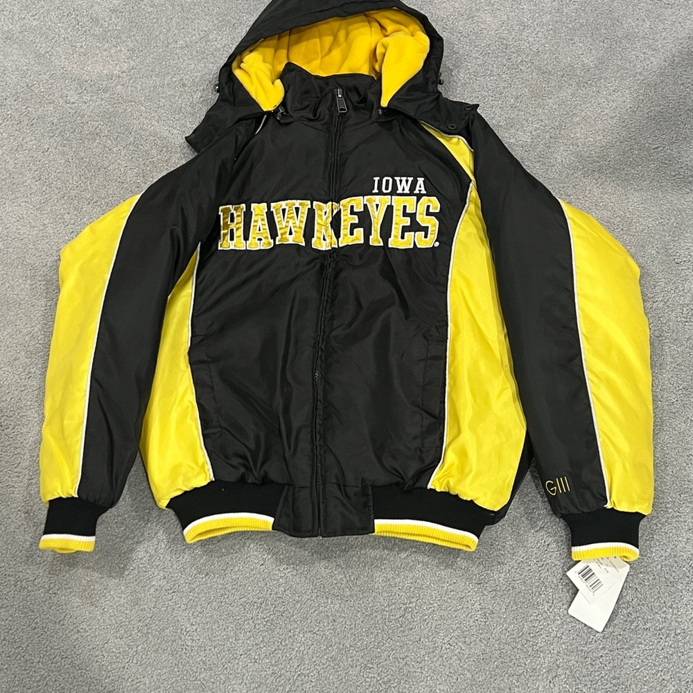 GIII Iowa Hawkeyes Black and Yellow Jacket